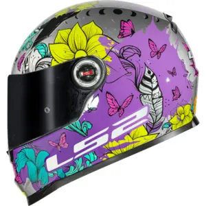 Capacete LS2 FF358 Classic Dreamcatcher - Prata/Amarelo
