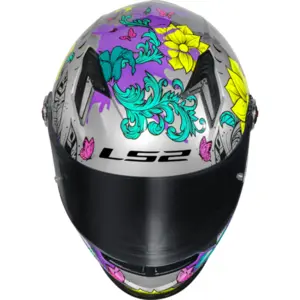 Imagem 8 de Capacete LS2 FF358 Classic Dreamcatcher - Prata/Amarelo