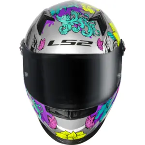 Imagem 7 de Capacete LS2 FF358 Classic Dreamcatcher - Prata/Amarelo