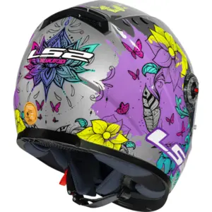 Imagem 6 de Capacete LS2 FF358 Classic Dreamcatcher - Prata/Amarelo