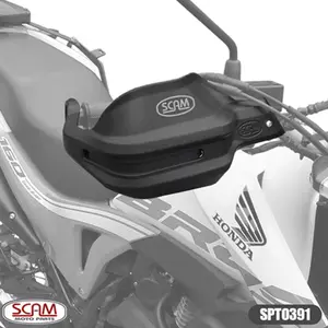 Imagem 1 de Protetor de Mão Scam Honda Bros 160 (apartir de 2015) / XRE 190 (apartir de 2016) - SPTO391