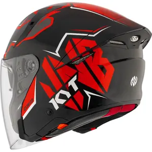 Imagem 2 de Capacete KYT TTR-JET Bulega 2021 - Preto/Vermelho (Aberto)