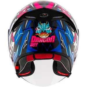Imagem 4 de Capacete KYT TTR-JET Kasma 2023 - Rosa/Azul (Aberto)