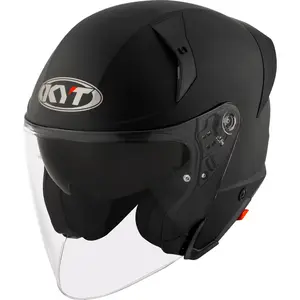 Imagem 1 de Capacete KYT TTR-JET Plain ICE - Preto Fosco (Aberto)