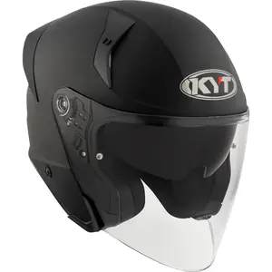 Imagem 2 de Capacete KYT TTR-JET Plain ICE - Preto Fosco (Aberto)