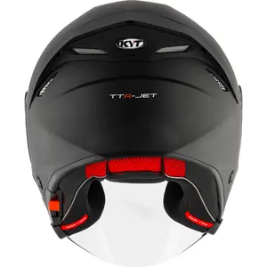 Imagem 4 de Capacete KYT TTR-JET Plain ICE - Preto Fosco (Aberto)