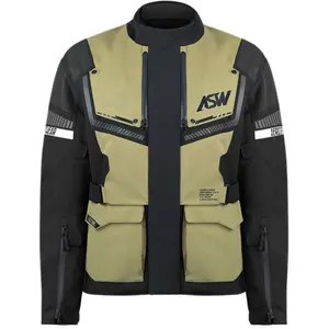 Jaqueta ASW Tectonic - Preto/Caqui/Branco (100% Impermeável)