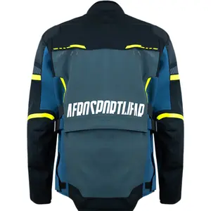 Imagem 2 de Jaqueta ASW Tectonic - Preto/Chumbo/Azul/Amarelo Fluor (100% Impermeável)