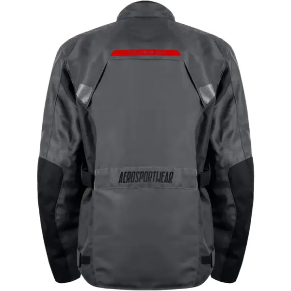 Jaqueta ASW Tsunami Cinza Chumbo/Preto/Vermelho - Grid Motors