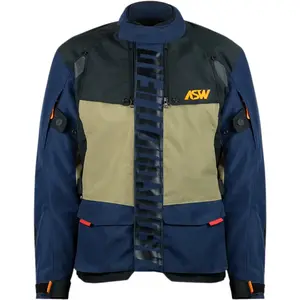Jaqueta ASW Tsunami Cinza Azul Marinho/Preto/Areia/Laranja - Grid