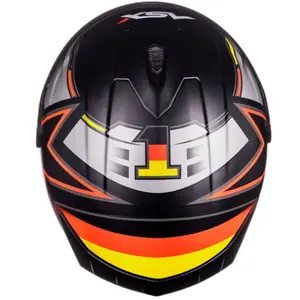 Imagem 6 de Capacete ASX Draken Pilot - Preto/Vermelho/Amarelo Fosco