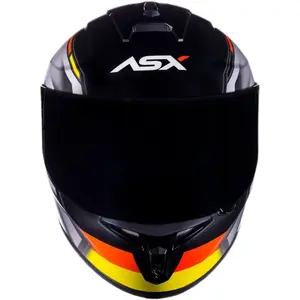 Imagem 5 de Capacete ASX Draken Pilot - Preto/Vermelho/Amarelo Fosco