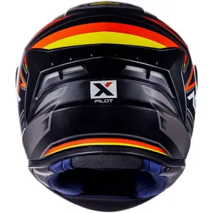 Imagem 9 de Capacete ASX Draken Pilot - Preto/Vermelho/Amarelo Fosco
