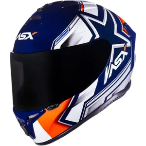 Imagem 3 de Capacete ASX Draken Pilot - Azul/Branco/Vermelho