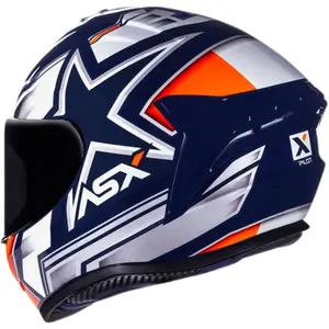 Imagem 5 de Capacete ASX Draken Pilot - Azul/Branco/Vermelho