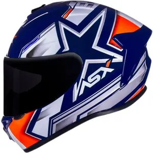 Capacete ASX Draken Pilot - Azul/Branco/Vermelho
