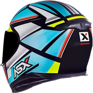 Imagem 4 de Capacete ASX Eagle Explorer - Preto/Azul/Branco