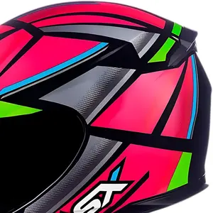 Imagem 3 de Capacete ASX Eagle Explorer - Preto/Rosa/Prata