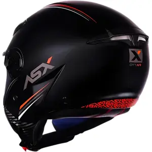 Imagem 4 de Capacete ASX City Air Solid - Preto Fosco (Aberto)