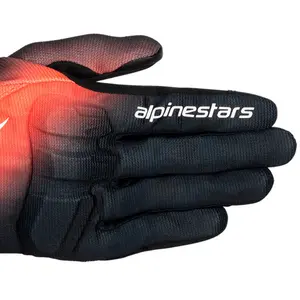 Imagem 3 de Luva Alpinestars Reef V2 Preto/Branco/Vermelho Fluor