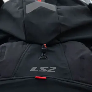 Imagem 7 de Jaqueta LS2 Zirconium Cinza Titânio/Preto/Vermelho (Impermeável)