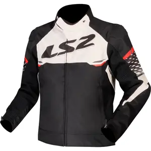 Jaqueta LS2 Apex Preto/Branco/Vermelho (Impermeável)
