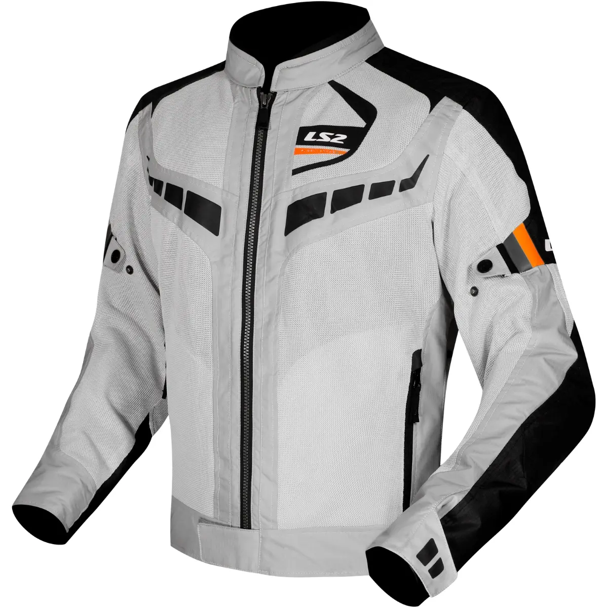 Jaqueta LS2 Garda Preto/Cinza/Laranja Fluor Jaqueta LS2 Garda Preto/Cinza/Laranja Fluor