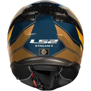 Imagem 9 de Capacete LS2 Stream 2 Vintage - Azul/Laranja