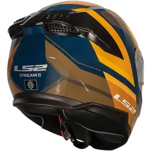 Imagem 6 de Capacete LS2 Stream 2 Vintage - Azul/Laranja