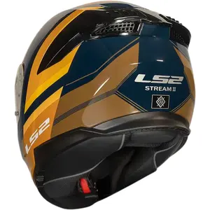 Imagem 5 de Capacete LS2 Stream 2 Vintage - Azul/Laranja