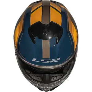 Imagem 8 de Capacete LS2 Stream 2 Vintage - Azul/Laranja