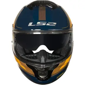 Imagem 7 de Capacete LS2 Stream 2 Vintage - Azul/Laranja