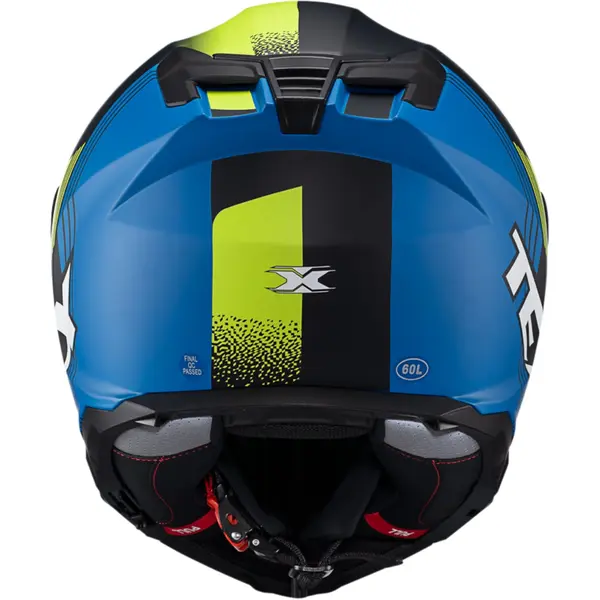 Capacete Texx Kaiman Track - Verde/Preto/Azul Fosco - Grid Motors