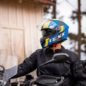 Imagem 13 de Capacete Texx Kaiman Track - Verde/Preto/Azul Fosco
