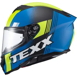 Capacete Texx Kaiman Track - Verde/Preto/Azul Fosco - Grid Motors