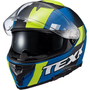 Imagem 3 de Capacete Texx Kaiman Track - Verde/Preto/Azul Fosco