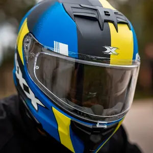 Imagem 8 de Capacete Texx Kaiman Track - Verde/Preto/Azul Fosco