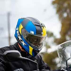 Imagem 9 de Capacete Texx Kaiman Track - Verde/Preto/Azul Fosco