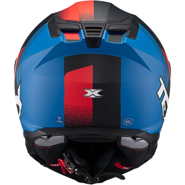 Capacete Texx Kaiman Track - Vermelho/Preto/Azul Fosco - Grid Motors