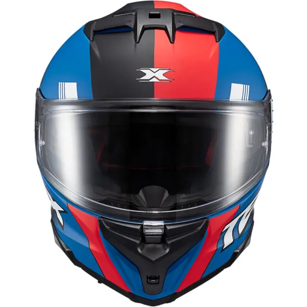 Capacete Texx Kaiman Track - Vermelho/Preto/Azul Fosco - Grid Motors