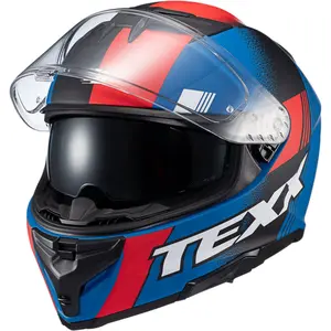 Imagem 3 de Capacete Texx Kaiman Track - Vermelho/Preto/Azul Fosco