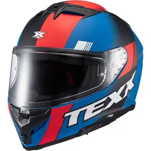 Imagem 2 de Capacete Texx Kaiman Track - Vermelho/Preto/Azul Fosco