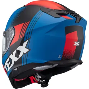 Imagem 5 de Capacete Texx Kaiman Track - Vermelho/Preto/Azul Fosco