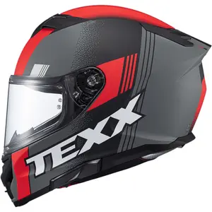 Imagem 1 de Capacete Texx Kaiman Track - Vermelho/Preto/Cinza Fosco