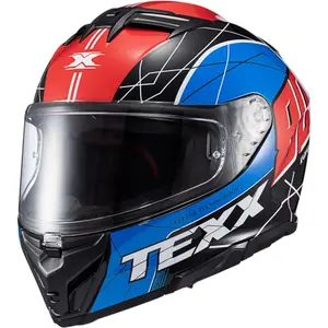 Imagem 2 de Capacete Texx Kaiman Vector - Azul/Vermelho/Preto/Branco