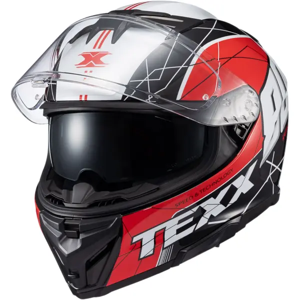 Capacete Texx Kaiman Vector - Vermelho/Preto/Branco - Grid Motors