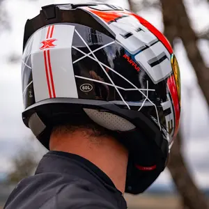 Imagem 7 de Capacete Texx Kaiman Vector - Vermelho/Preto/Branco