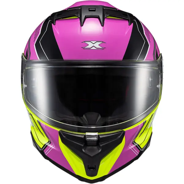 Capacete Texx Kaiman Teaser - Rosa/Preto/Verde - Grid Motors
