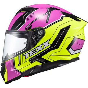 Capacete Texx Kaiman Teaser - Rosa/Preto/Verde - Grid Motors