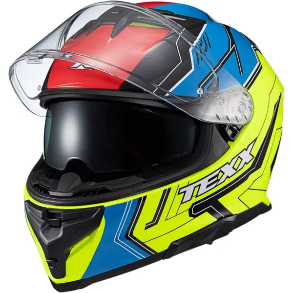 Capacete Texx Kaiman Teaser - Verde/Preto/Azul/Vermelho Fosco